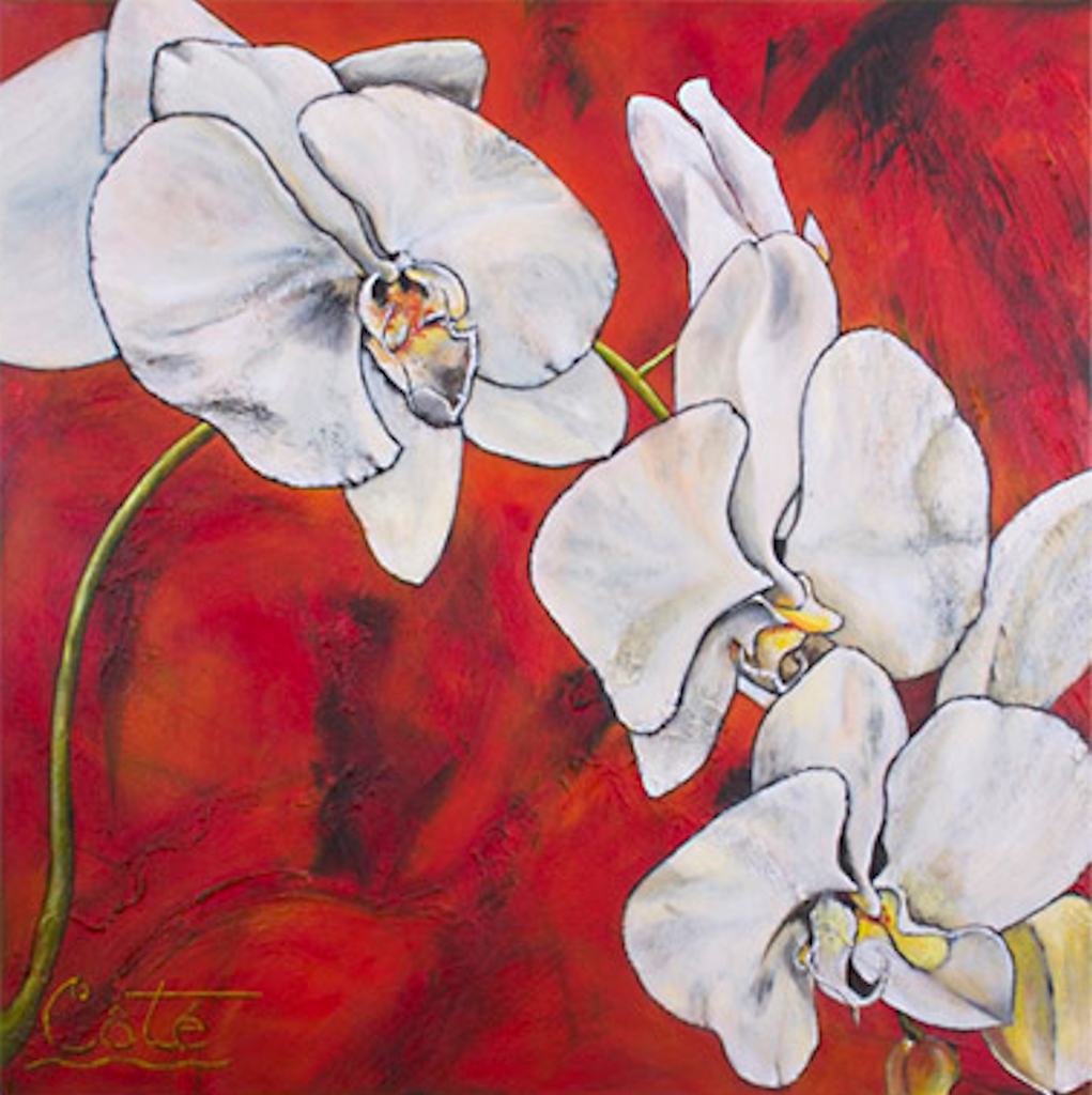 Toile : Orchidée du bouquet - Acrylique - 2006